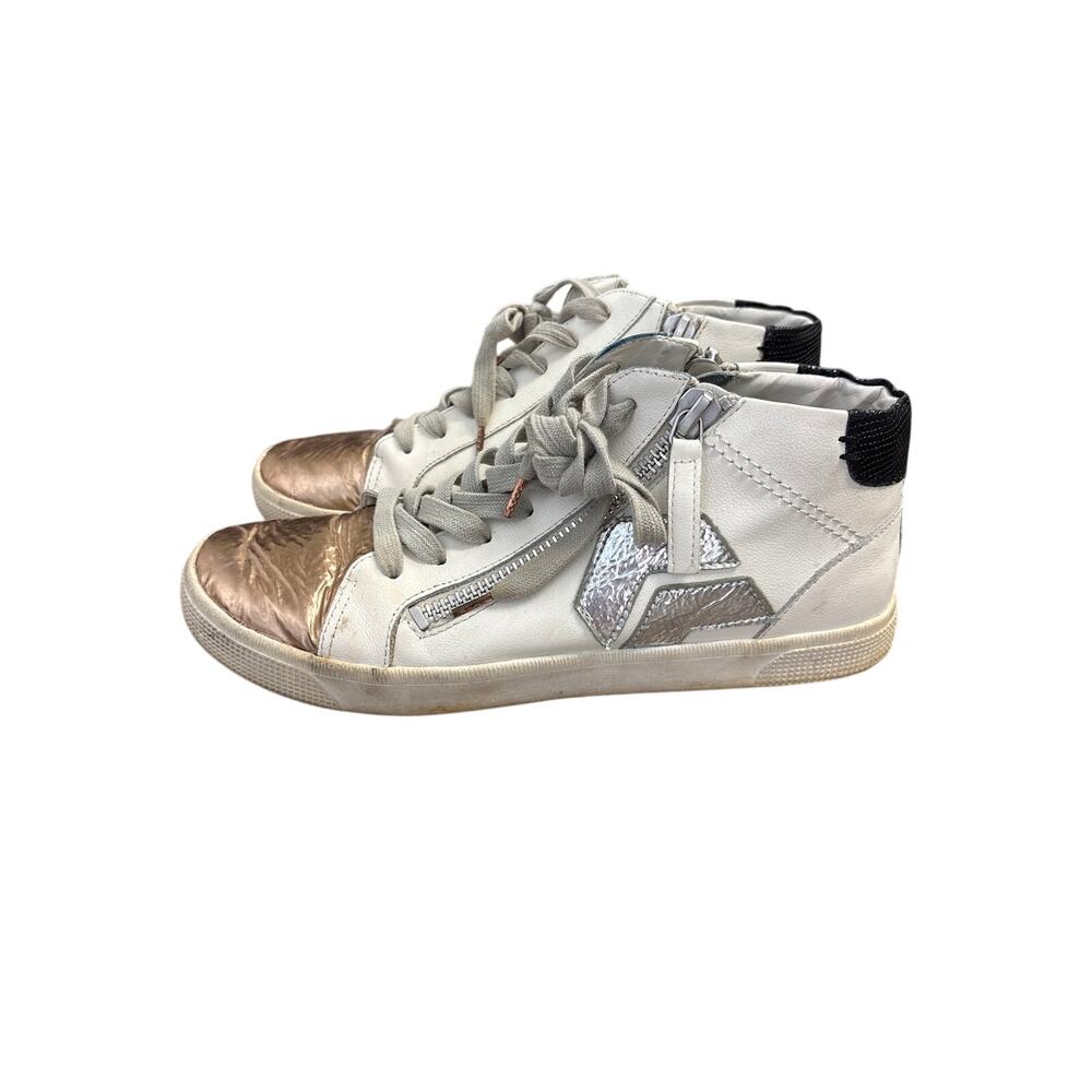Dolce Vita Metallie Toe White High Tops Sz 10